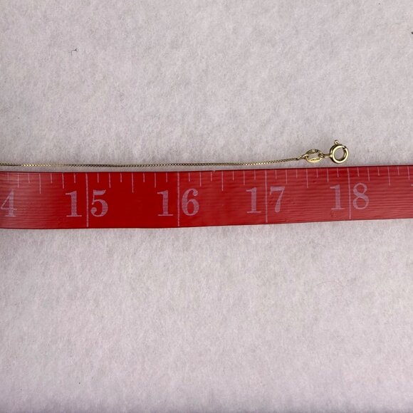 Gold Tone "P" Pendant Necklace 925 Sterling Silver Chain Round Crystal Accent - Picture 6 of 6